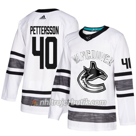 Män Ishockey Vancouver Canucks tröja Elias Pettersson 40 Vit 2019 All-Star Adidas Authentic
